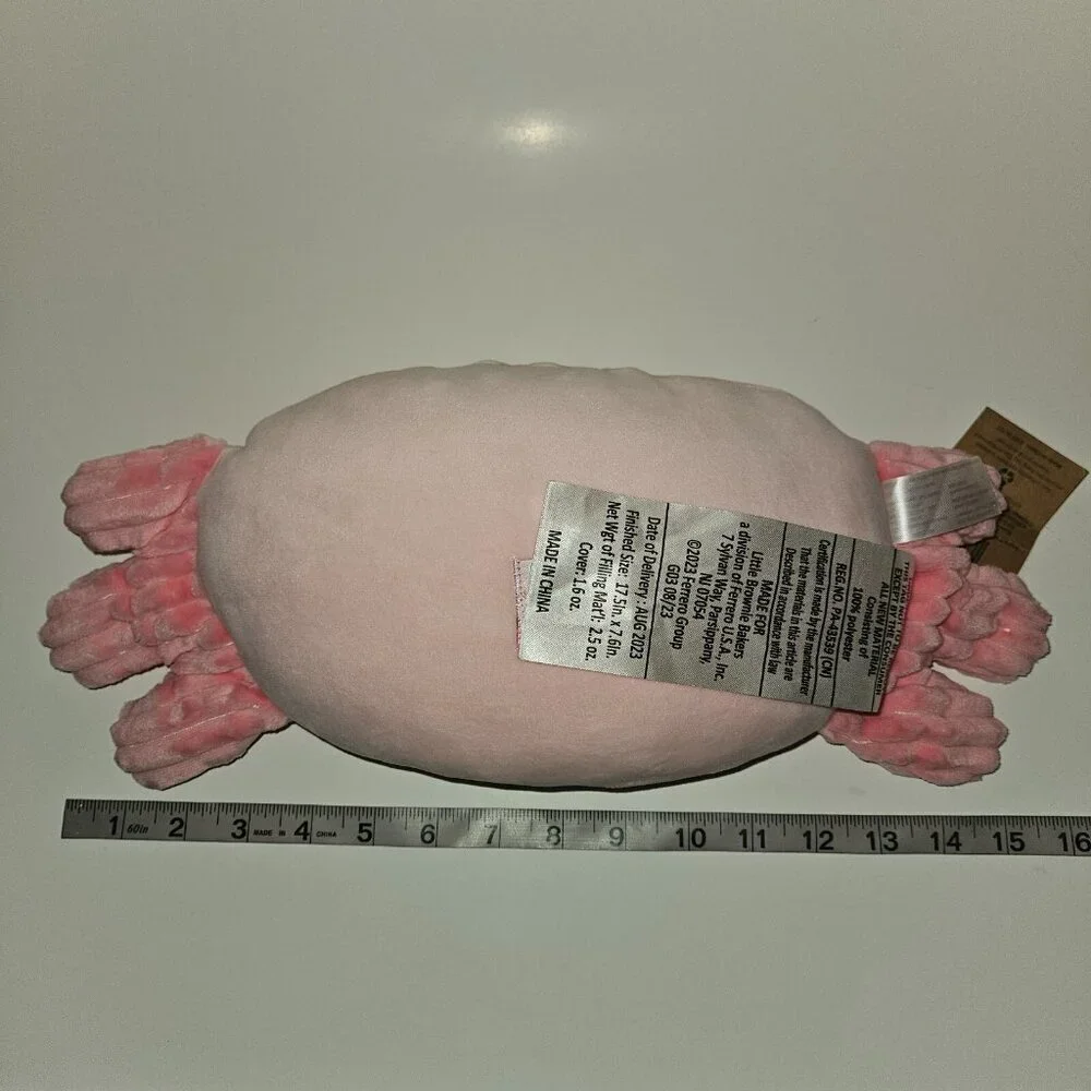 Pink Winking Axolotl Plush Pillow Toy Decor Own Your Magic Little Brownie OYM
